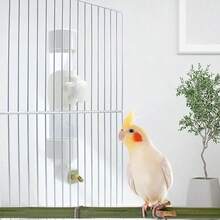 1pc Bird Water Dispenser Parrot Waterer Automatic Bird Water Feeder For Medium Birds Parakeet  (Small) - White - View 3