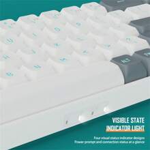 Aigo Darkflash GD68 60% Mechanical Keyboard Mouse Set 2.4G Wireless Wired Bluetooth Gaming Red Switch 68 Keys Gamer Keyboard Ergonomics 4 Button Mouse Small Cute Beautiful Color - GD68-ink Dye-red Axis - View 5