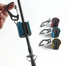 便攜式釣魚竿架 - 輕巧的山溪飛竿夾具,魅力竿掛勾,金屬支架,適用於旋轉、鑄造、伸縮竿,鋁合金配件 - 藍色 - 查看 3