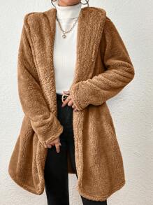 Women Winter Coats - Khaki - View 4