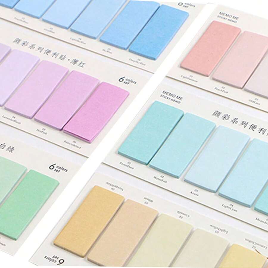 6pcs Colorful Sticky Notes Paper SelfAdhesive Stickers For Notes