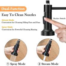 Kitchen Sink Faucet, Pull Down Kitchen Faucet,Chrome Kitchen Faucet With Sprayer Stainless Steel Single Handle - Silver - View 8