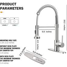 Kitchen Sink Faucet, Pull Down Kitchen Faucet,Chrome Kitchen Faucet With Sprayer Stainless Steel Single Handle - Silver - View 5