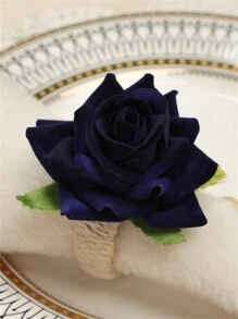 1pc/6pcs/12pcs/24pcs Simulation Napkin Rings Western-Style Hotel Mouth Cloth Handmade Creative Mori Style Rose Napkin Holder New Napkin Buckle