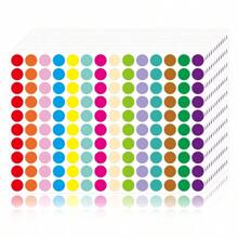 1400pcs 14-Color Coded Label Round Sticker Dots - 0.5 Inch - Great For Office, Classroom, Etc. Back To School School Supplies - Multicolor - View 1