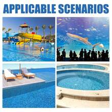 1 pieza Tabletas efervescentes de 300g para piscina Limpieza de descontaminación de calidad de agua de piscina Multifuncional Tabletas de limpieza Empaque de cubeta - Azul - Ver 8