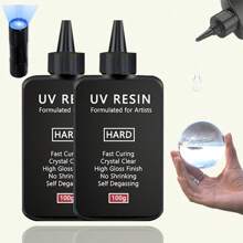 1 Peça Cola Uv Preta Resina Epóxi Cristalina Transparente Com Agente De Cura De Luz Uv, Filmes De Encolhimento Por Calor, Kit De Artesanato Diy Para Fazer Jóias, Acessórios, Etc. - Multicolorido - Ver 2