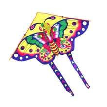 1入隨機款風格90cm藍色蝴蝶風箏，搭配30m的線，易於飛行的迷你風箏，適合戶外娛樂