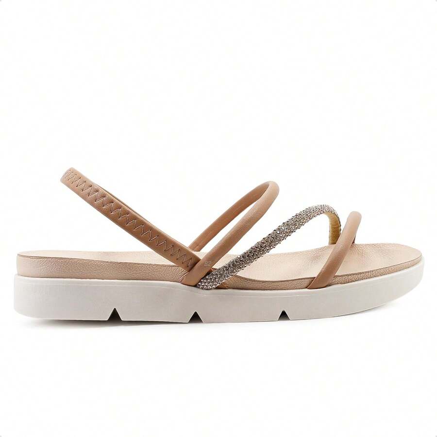 B2 Online Women Flat Sandals - 米色 - 查看 1