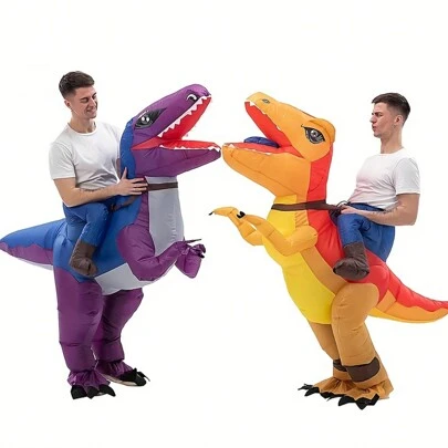Inflatable Dinosaur Costume Adult, T Rex Costume, Inflatable Costumes Women Men,Ride On Dinosaur Costume, Fancy Funny Dinosaur Costumes Christmas Halloween Blow Up Costumes