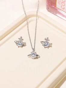 1 Peça Colar De Corrente De Clavícula Minimalista Com Inserção Luxuosa E Fashion, Design Único