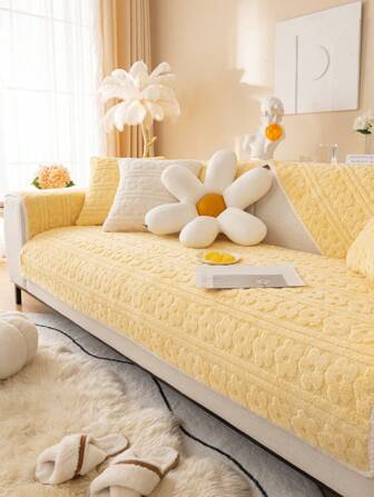 1pc Modern Simple Style Anti-Slip Sofa Cushion Cover, Suitable For Four Seasons, Including Sofa Seat Cushion, Backrest, And Armrest Covers