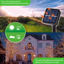 Solar Powered Outdoor Copper Wire Lights With 8 Lighting Modes, IP67 Waterproof, 3 Color Options: Colorful/Warm/White, Suitable For Christmas, Valentine's Day, Birthday, Outdoor Yard Decoration, Patio Atmosphere Lights, Outdoor Waterproof Hanging Tree Decoration Lights