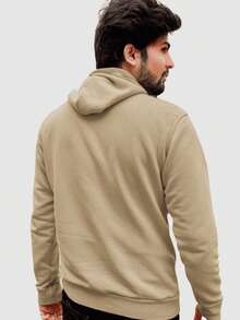 Men Hoodies - 米色 - 查看 2