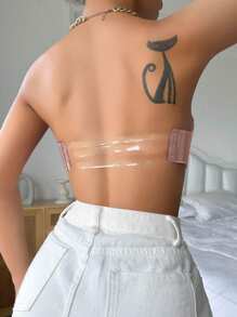 Thin Strapless Smooth Bra, Push-Up With Anti-Slip Design For Side And Bottom Support, Invisible Bra For Wedding Dress, Lingerie