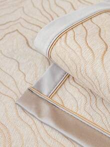 1入組波浪型雪絨沙發坐墊套,簡約現代風格,防滑,四季通用,擺飾客廳和臥室 - 米色 - 查看 6