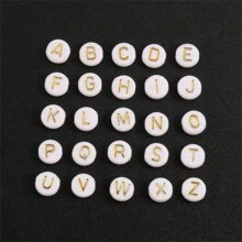 100 Pezzi Di Perline Acriliche Con Lettere Dell'alfabeto Per La Creazione Di Braccialetti E Gioielli Fai-da-te