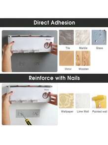 J'ai des porte-brosses à dents pour la décoration de salle de bain avec distributeur de dentifrice, 2 tasses porte-brosse à dents montées au mur, accessoires de salle de bain, décoration d'automne, rentrée scolaire