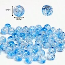 100 件/包 8 毫米透明亚克力 AB 涂层圆形仿珍珠珠，适用于 DIY 珠宝制作 - diy串珠 - 查看 17