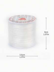 1 Roll/50 Meter(Wire Diameter: 0.8mm)Elastic String Stretchy Bracelet String Crystal String Bead Cord For Bracelet Necklace Beading Jewelry Making - White - View 2