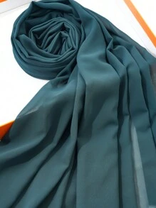 1pc Solid Soft Chiffon Scarf For Daily Casual Life Women Hijab - Multicolor - View 30