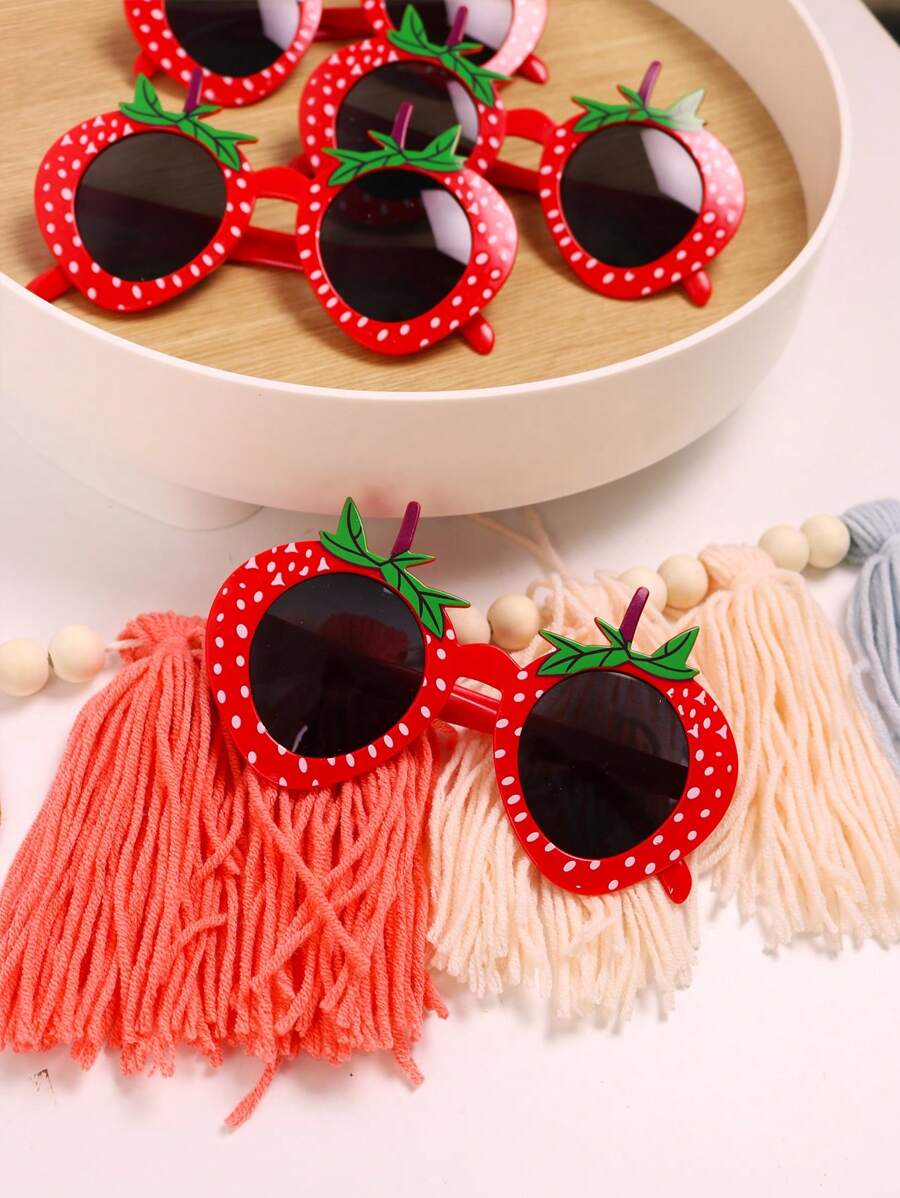 1 bộ (4 chiếc)/2 chiếc/1 chiếc- Ly thủy tinh tiệc dâu tây, Ly thủy tinh tiệc hình trái cây dễ thương, Đạo cụ chụp ảnh vui nhộn, Đạo cụ tiệc, Đồ dùng tiệc sinh nhật, Phụ kiện tiệc ngoài trời - Nhiều màu - Xem 1