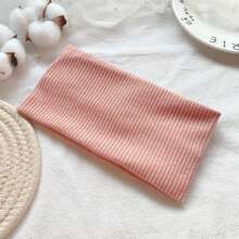 1/5 件女式复古纯色简约百搭针织头带，适合运动、健身和日常佩戴发带头巾头带吸汗带，发带秋冬发饰女士度假装女士 - 彩色 - 查看 8