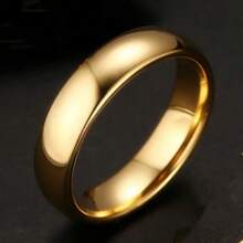 2入組4mm/2mm寬時尚不鏽鋼男女戒指,情侶婚戒 - 星星 - 查看 7