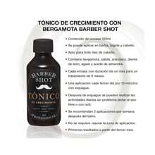Barber Shot Tónico De Crecimiento Con Bergamota Para Cabello Barba Bigote - transparente - Ver 2