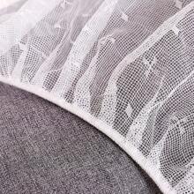1pc White Embroidered New Baby Stroller Mosquito Net, Universal Full Coverage Foldable Infant Mosquito Net, Extra Large & Dense - White - View 4