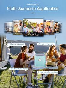 Ice Maker Countertop, 28 Lbs Ice In 24 Hrs, 9 Bullet Ice In 5 Minutes, NORTHCLAN, Mint Blue - Baby Blue - View 4