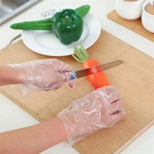100pcs Disposable Clear Thickened Gloves For Beauty, Household Cleaning And Hygiene - Transparent - View 6