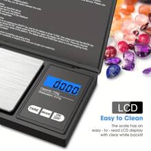1 Pieza, 500g/0.01g, Báscula Digital De Gramos, Báscula Electrónica De Bolsillo En Miniatura Para Joyas, Báscula Digital De Acero Inoxidable, Báscula De Peso De Equilibrio Dorado, Báscula De Bolsillo Portátil, Báscula Inteligente Para Polvo, Monedas, Hierbas, Alimentos, Pantalla Lcd, Suministros De Cocina, Sin Baterías