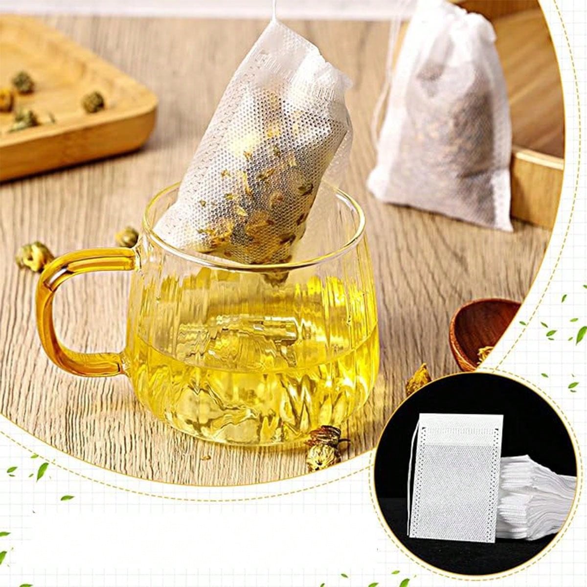 100pcs Tea Bags For Loose Leaf Tea Filtering Disposable Empty Tea Bags ...