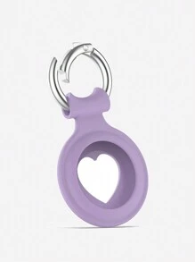 Heart-Shaped Protective Silicone Cover Compatible With Apple Airtag Tracker, Anti-Lost Device, Soft Shell (Airtag Not Included)