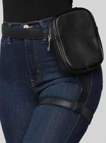 1 Pièce Sac De Jambe Multifonctionnel Pour Voyage En Plein Air Et Sac De Taille Pour Stockage De Données Et De Gadgets, Unisexe