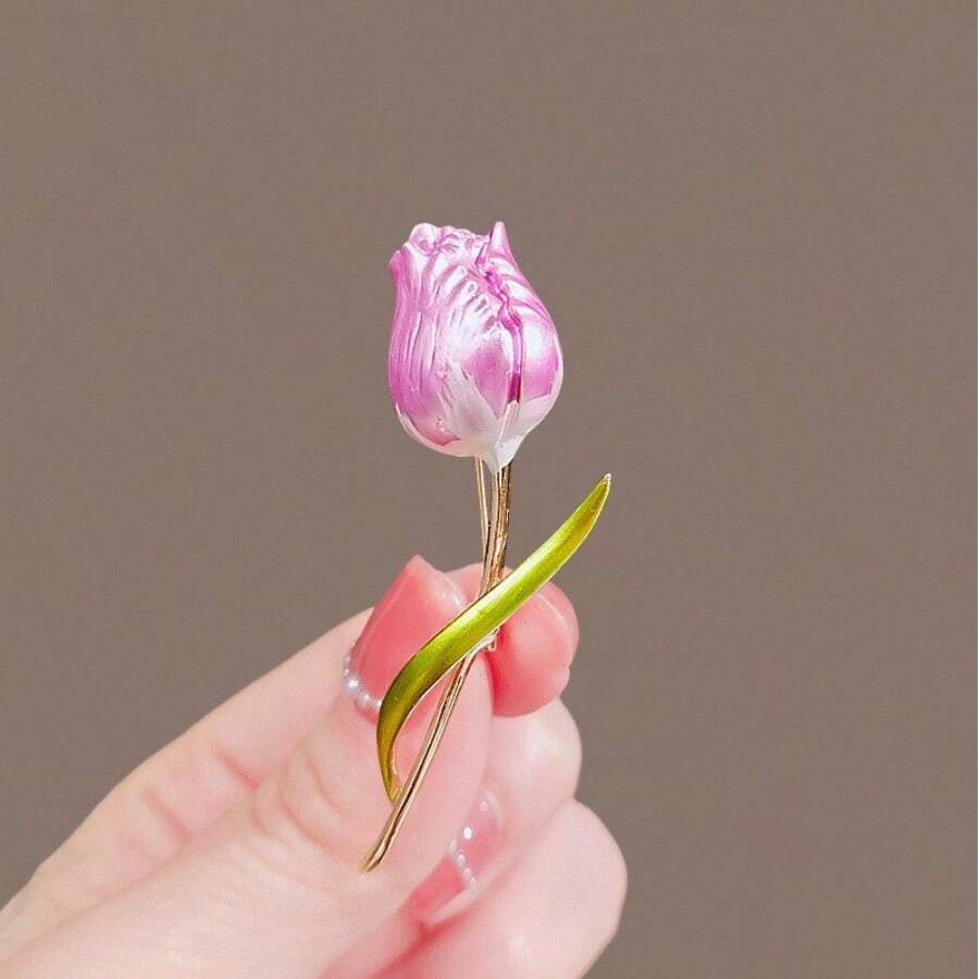 1 Miếng Phong cách Nhật  Thanh lịch Tím Hoa uất kim hương Trâm cài , Cao-kết thúc Phụ kiện Đối với Bộ đồ Và , NỮ - Màu tím - Xem 1