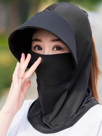 1 Pezzo Nuova Maschera Solare Estiva In Viscosa, Leggera, Traspirante, Con Protezione Uv Degli Occhiali Indossabile, Cappello Con Visiera Piena Per Golf Solare Esterno Traspirante Per Uomini E Donne - Protezione Del Collo E Del Viso In Seta Fresca Per Sport Estivi. Grande Cappello A Falda Larga Monocromatico Da Donna Con Copertura Del Viso Rimovibile. Cappello Da Sole, Copertura Solare Viso, Guida, Protezione Solare A Rapida Asciugatura Con Ampio Bordo Per L'estate, Fresco E Elegante: Cappello Da Pescatore Estivo Con Ampio Bordo A Maglia Traspirante, Nuovo Cappello Protettivo Solare Con Maschera Per Le Donne, Cappello Ciclistico Maschera Esterna Solare, Cappello Da Spiaggia, Protezione Uv Con Legatura Alla Coda Di Cavallo Per Donne, Cappello Protettivo Solare Con Sensazione Ghiacciata, Maschera Ciclistica Estiva Per Donne, Cappello Estivo Con Visiera E Protezione Solare Viso Per Esterno