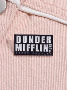 1個創意有趣的英文字母胸針,適用於女性的多功能服裝、包袋、配飾,合金胸針,是朋友的辦公室禮物 - 黑與白 - 查看 3