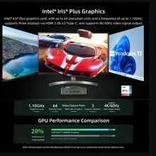 BMAX Mini PC BMAX B6 POWER / Intel Core i7-1060NG7 / Windows 11 / 16 GB de RAM, 1 TB de SSD / NVME_2280x2 H DMI USB Bluetooth Tipo-C