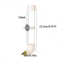 1pc Bird Water Dispenser Parrot Waterer Automatic Bird Water Feeder For Medium Birds Parakeet  (Small) - White - View 2