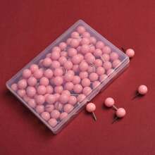 Push Pins For Bulletin Board, Thumb Tacks For Wall, Cork Board, Map, Calendar, Photos, Rose Gold Map Push Pin, Round Head Map Pin, Clear Push Pins, Plastic Head Push Pins, With Storage Box, DIY For Craft Projects, Home Office Organization, Large Size Back To School, Back To School, School Supplies
