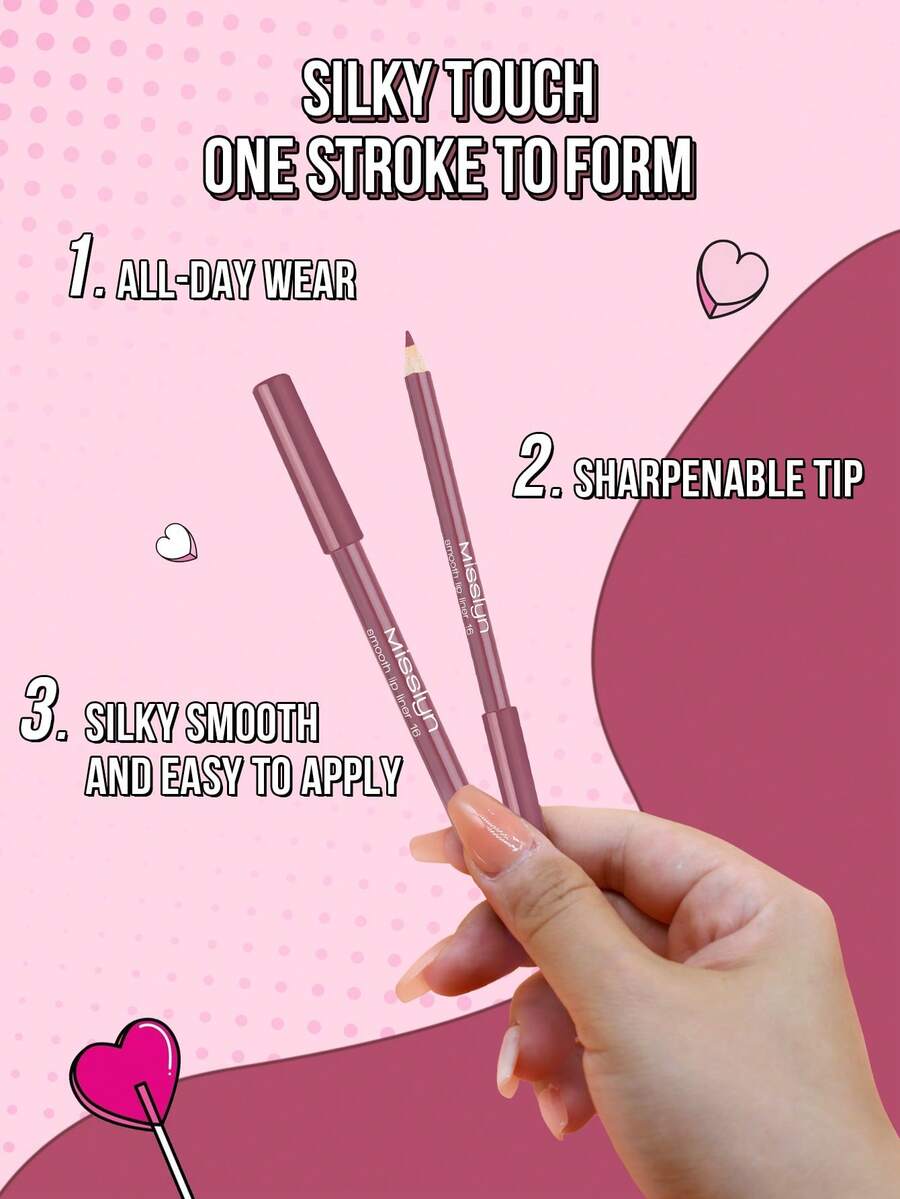 Misslyn 2 Pcs Perfect Match Lip Combos, Velvet Matte Lip Cream & Smooth Lip Liner, Highly