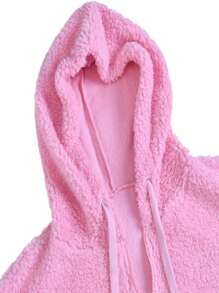 Women's Sherpa Fleece Zip Up Hoodies With Side Pockets