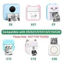10Rolls Printing Paper 57mm Width Printing White Color Adhesive Label Sticker For Pocket Thermal Printers Photo Data Note Mini Instant Print Camera Back To School - Dark Green - View 3