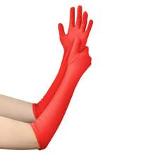 1 Pair Spring Summer Unisex Multicolor Nylon Spandex Gloves, Suitable For Driving, Sun Protection, Jewelry & Square Dance