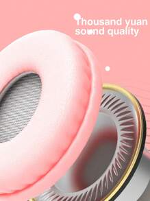 Reletech Wireless Headphones With Cartoon Earring Design, Stereo, Long Battery Life, Low Latency, Sweat-Resistant, Foldable - Baby Blue - View 4