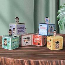 24 Piezas Cajas De Recuerdos De Fiesta De Graduación Para Niños, Cajas Pequeñas De Felicitación Para Graduados Con Diseños De Animales Lindos Hechas De Cartón Para La Fiesta De Graduación De La Escuela Primaria Y De Kindergarten De La Clase De 2024 - Multicolor - Ver 10