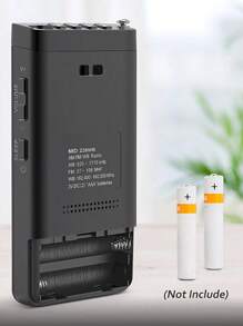1入組便攜式口袋收音機，可收聽數字AM FM WB電台，具有最佳接收效果，清晰的液晶顯示屏，鬧鐘，耳機插孔，電池操作的收音機，適用於家庭、慢跑、戶外露營等 - 1PC(灰色) - 查看 7