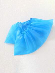 100 Pcs Waterproof Boot Covers Plastic Disposable Shoe Covers Overshoes Rain Shoe Covers Mud-Proof Blue Color For School,Office,Household,Travel - Blue - View 4